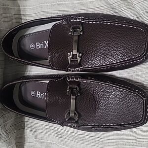 BriX Payne Men's Slip-On Casual Driving Shoes Moccasin Brown Loafers Brown Size9